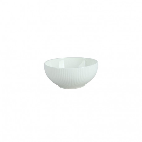 BOWL VERTICAL LINES WHITE 15CM