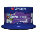 1x50 Verbatim DVD+R Double Layer 8x kiirus, 8,5GB laialt prinditav