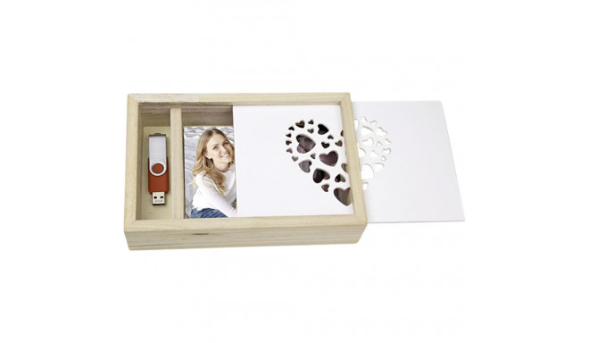 ZEP Love Box USB           13x18 Wood for Photos and Stick CZ1257