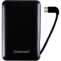 Intenso Powerbank XC10000 must USB-A+USB-C kaabliga 10000 mAh