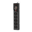SURGE PROTECTOR ARMAC Z5 3M 5X FRENCH OUTLETS 10A CABLE ORGANIZER BLACK