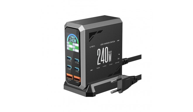 Blitzwolf BW-S31 2xUSB-A, 4xUSB-C, PD, 240W network charger.
