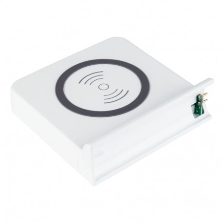 Qi juhtmevaba laadimisplaat 15W (parempoolne, sobib USB-töölaua kiirlaadimisjaamale PCA-D006W), valg