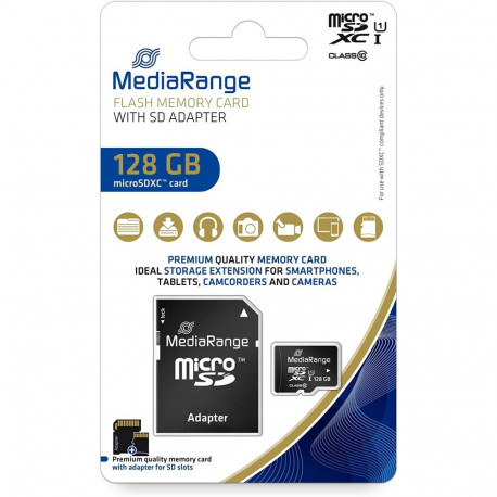 128 GB microSDXC (schwarz, Class 10)
