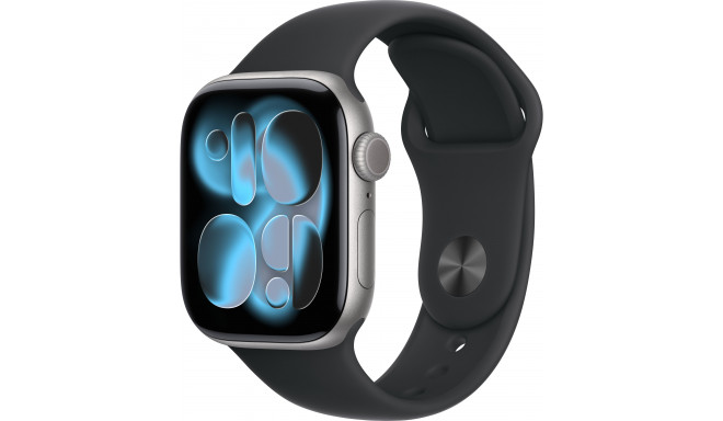 Apple Watch 11 GPS 42mm Sport Band M/L, space grey/black (MEQX4ET/A)