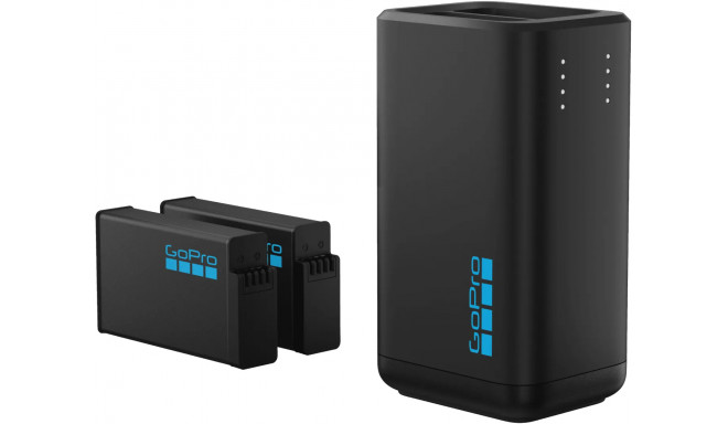 GoPro MAX2 Dual Battery Charger + 2 Enduro batteries