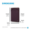 HP 15.6 Reversible Sleeve - Black, Silver