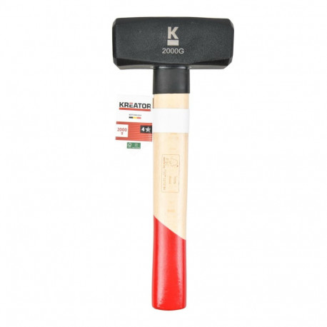 Kreator Club Hammer KRTH90204, 2kg, 120mm, 48mm, 240mm, C45 steel, FSC wood, fiberglass