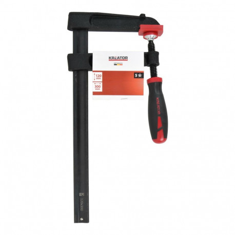 Bar clamp KREATOR KRTH40205 120x300mm, Pikkus: 400 mm, Maks. lõua sügavus: 300 mm