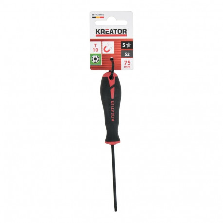 Kreator KRTH21105 Torx screwdriver, 75mm, T10, magnetic tip, anti-slip handle