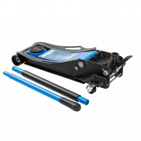 Hogert Hydraulic Jack HT8G061, 3500kg, 100mm, 595mm, steel, dual-piston, foot-operated lever