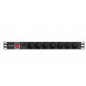 Surge protector Rack PDU 19" 1U 16A 7X 230V PL 2m black