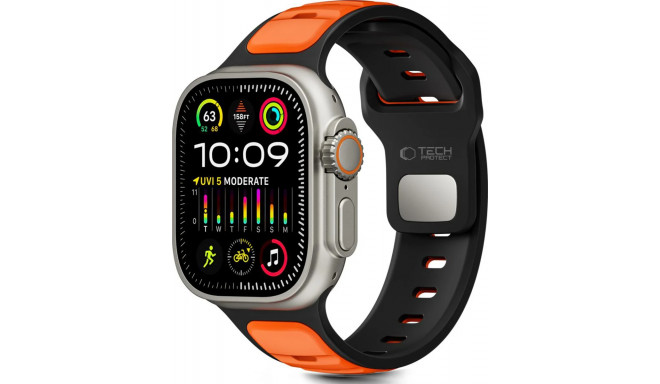 Tech-Protect kellarihm IconBand Line Apple Watch 44/45/46/49mm, must/oranž
