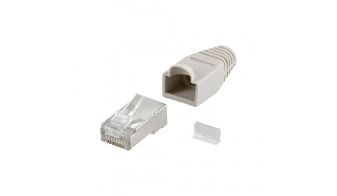Goobay RJ45-pistik 68746 CAT 5e STP-varjestatud pingutusleevendusega ümmarguse kaabli jaoks 6.4mm Th