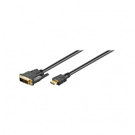 Goobay DVI-D/HDMI kaabel kullatud DVI-D isane Single-Link (18+1 pin) HDMI isane (tüüp A) HDMI–DVI-D 