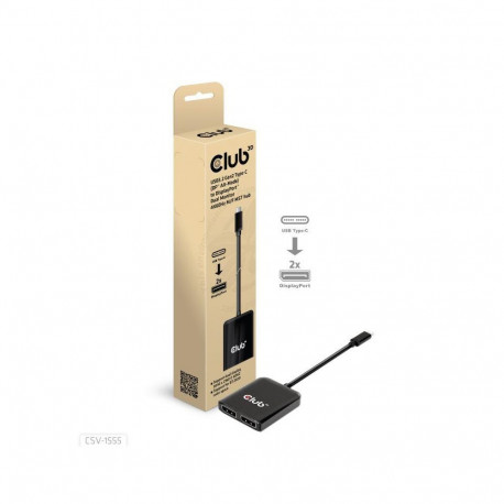 I/O HUB USB-C TO DP DUAL/CSV-1555 CLUB3D