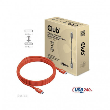 CABLE USB-C TO USB-C 4M/M/M CAC-1515 CLUB3D