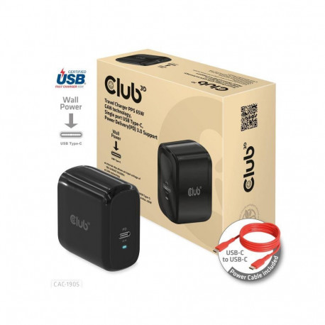 MOBILE TRAVEL CHARGER USB-C/PPS 65W CAC-1905EU CLUB3D