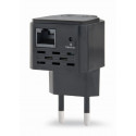 Gembird WiFi range extender 300Mbps WNP-RP300-03-BK, black