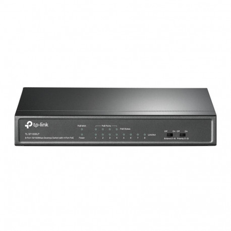 Switch|TP-LINK|Desktop/pedestal|8x10Base-T / 100Base-TX|PoE ports 4|TL-SF1008LP