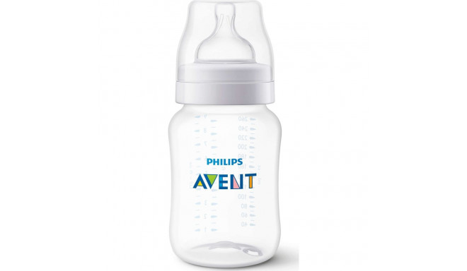 Philips Avent Pretkoliku barošanas pudelīte 260 ml  lēnas plūsmas knupītis  1m+ SCY103/01