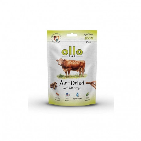 Dog Treat - OLLO Air-Dried Beef Strips 80g Hypoallergenic Natural