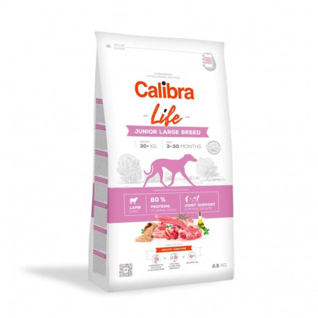 Dog Food - CALIBRA Dog Life Junior Large Breed Lamb 28% Protein 2.5kg