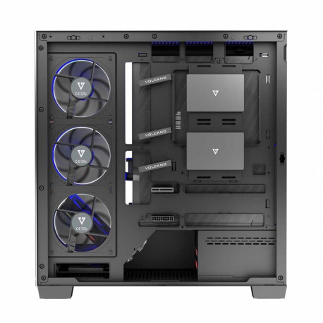 Computer Case - MODECOM VOLCANO STELLAR ARGB MIDI 5F 5 Fans, Tempered Glass Black