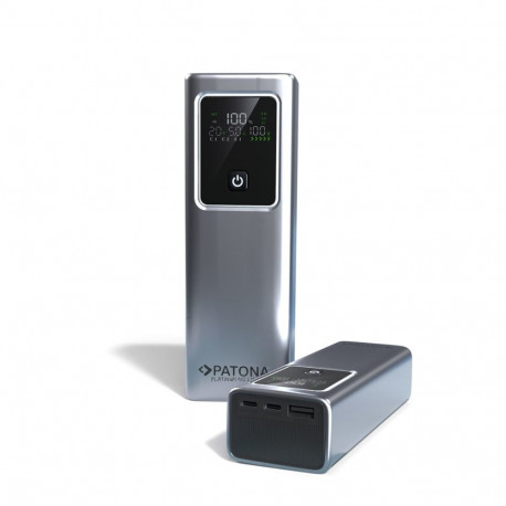 Power Bank - PATONA Platinum PD100 20000mAh 100W USB-C USB-A Silver, Black