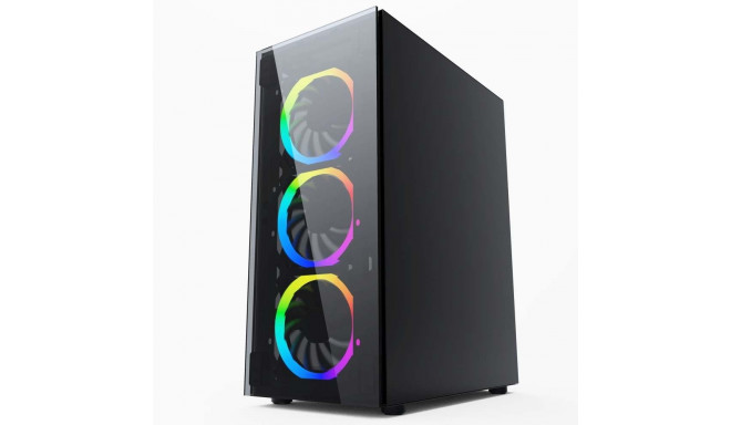 Computer Case - Gembird CCC-FC-1500RGB Midi Tower ATX/ micro ATX Black, Transparent