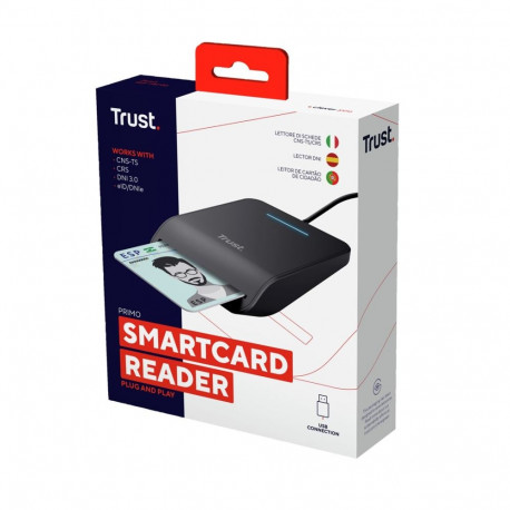 Card Reader - Trust Primo Smart Card Reader USB 2.0 with 1m Cable Black