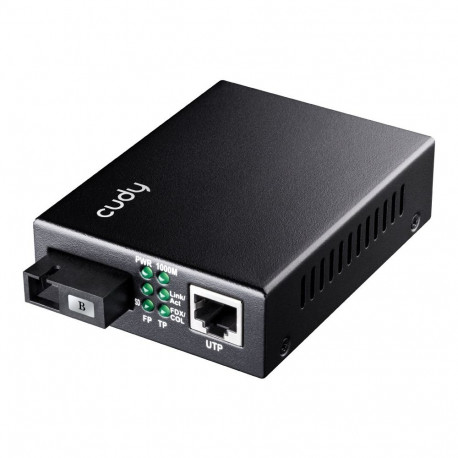 Networking Equipment - Cudy MC100GSB-40B 1000M Multi-mode Single-mode Converter Black