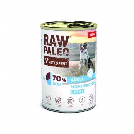 Dog Food - VetExpert Raw Paleo Cod Light Monoprotein Wet 400g