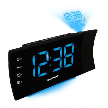 Alarm Clock - Blaupunkt CRP81USB Digital FM Radio USB Charging Projection Black