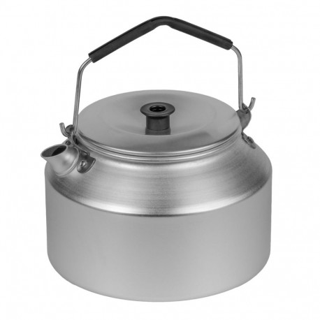 Camping Kettle - Trangia Kettle 1.4L Aluminum 201g Manual Lid Grey/Black