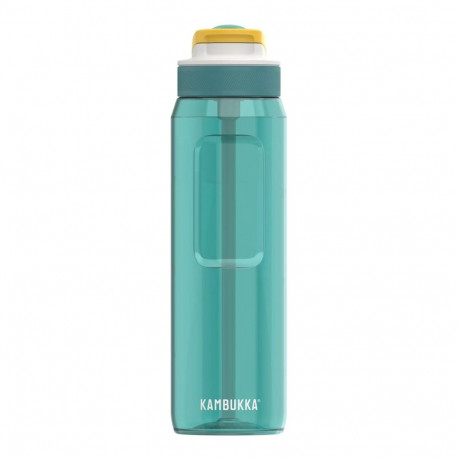 Water Bottle - KAMBUKKA Lagoon 1000ml Tritan with Straw Lockable Lid Zesty Green