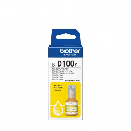 Ink Cartridge - Brother BTD100Y 48.8ml Yellow Ink 5000 Pages