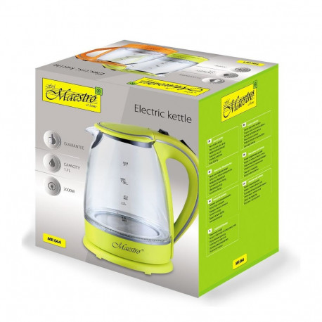 Electric Kettle - Maestro MR-064 1.7L 2000W Overheat Protection Green