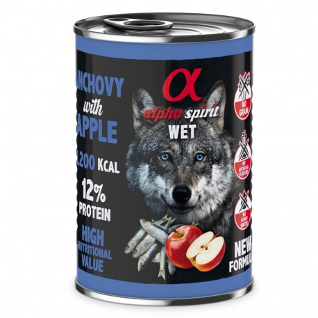 Dog Food - ALPHA SPIRIT WET Anchovies with Apple Grain-Free 400g