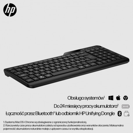 Keyboard - HP 475 Wireless Silent Keyboard, Black