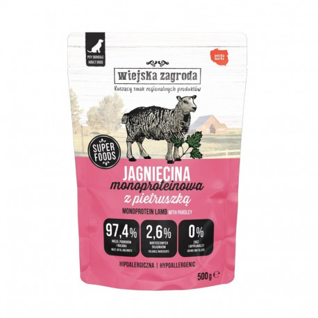 Dog Food - WIEJSKA ZAGRODA Monoprotein Lamb 500g Gluten-Free