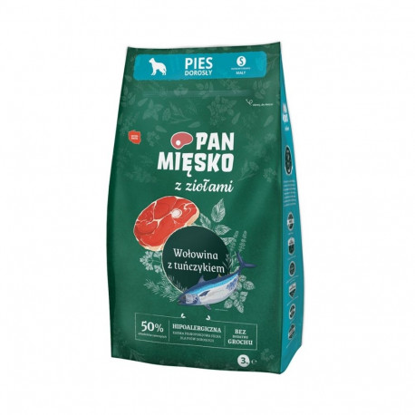 Dog Food - PAN MIĘSKO Beef with Tuna 30% Protein 3kg