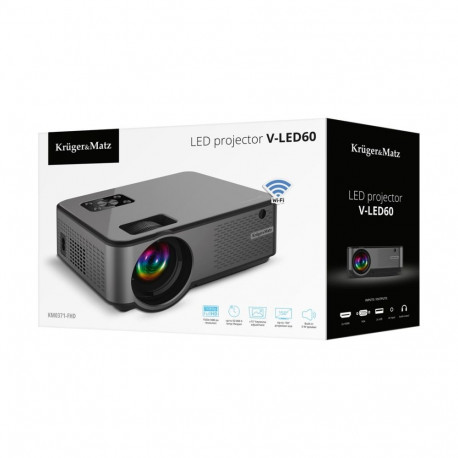 Projector - Kruger & Matz V-LED60 Full HD 1080p Wi-Fi 15-150 inch