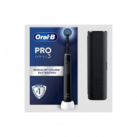 Electric Toothbrush - Braun Oral-B Pro 3 3500 Adjustable Speed 3 Modes Black Edition