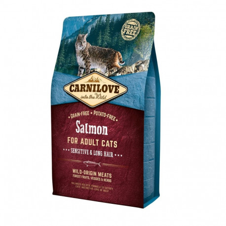 Cat Food - CARNILOVE Sensitive & Long Hair Salmon Dry Food 6kg