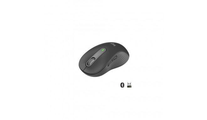 Logitech Signature M650 L Wireless Mouse RF Wireless + Bluetooth, 4000 DPI, Graphite