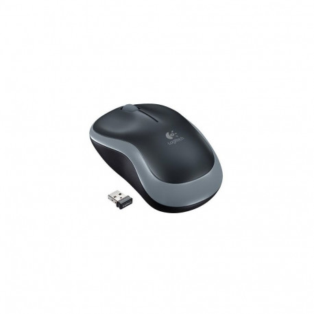 Logitech M185 Wireless Mouse, RF Wireless, 1000 DPI, Black/Grey