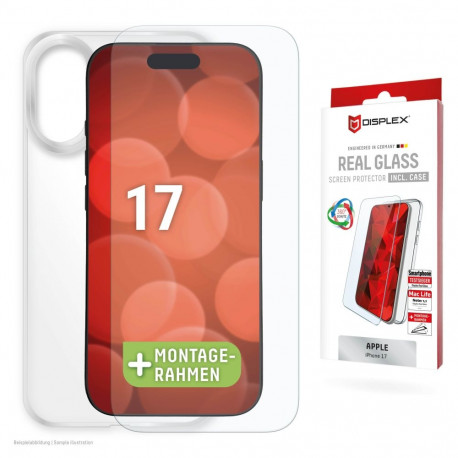 Apple iPhone 17 Real Screen Glass + Case By Displex Transparent