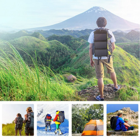 Choetech Choetech SC001 solar foldable charger 19W 2x USB-A - black