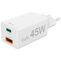 Hama Mini Adapter 45W GaN USB-C + USB-A White